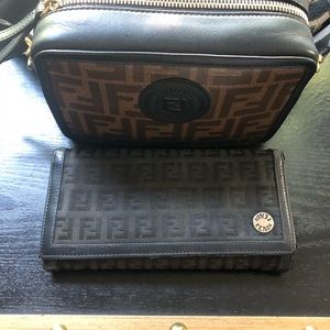 Authentic Fendi Zucca black wallet